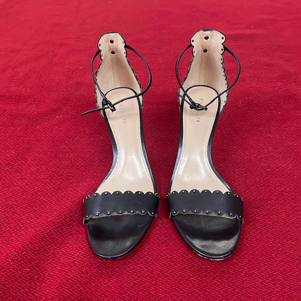 COACH black ankle strap shoes worn a few times has a lot of life left